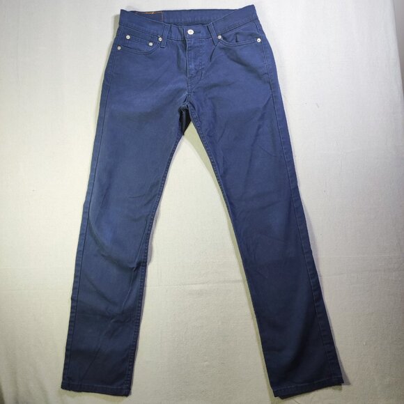Levi's 511™  Slim Fit Sateen Pants men's size W30/L32 Baltic Navy Blue - Picture 1 of 13